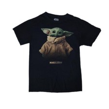 Star Wars The Mandalorian Baby Yoda Black T-Shirt Men  s -Small