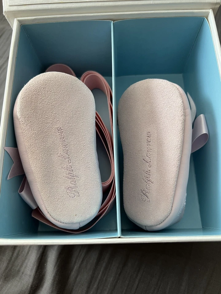 Ralph Lauren Layette девочки Baby из овчины бант туфли размер 1 (6 недель-3 mos) новый!! - Изображение 3 из 4