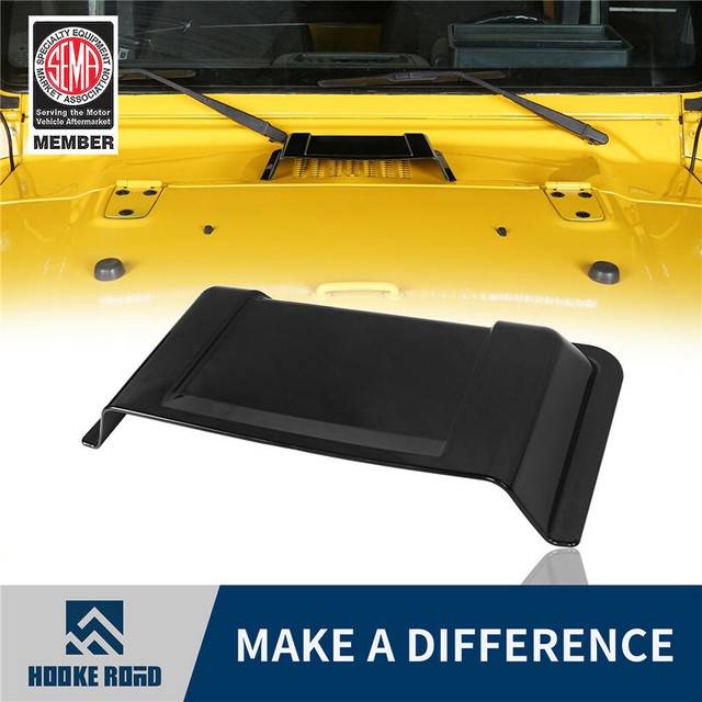 Black Exterior Cowl Hood Vent Scoop Cover For 19982018 Jeep Wrangler