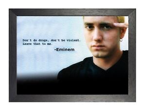 Eminem 2 Photo Gangster Quote Rap Hip Hop Singer Picture Celebrity Music Poster Ebay