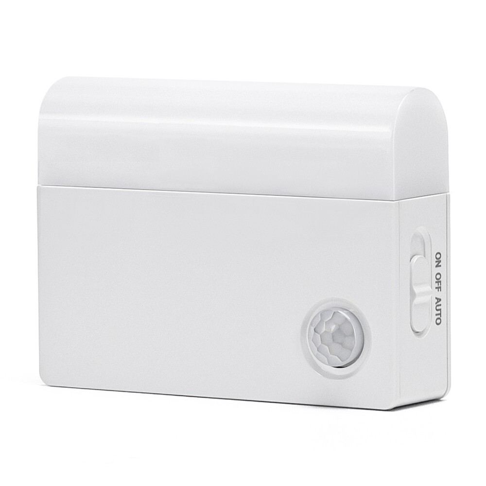 Lampada Led portatile Rettangolare Bianca 0,5W a batteria con sensore 3000K