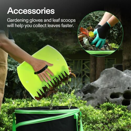 47-Gallon Collapsible Trash Can, Reusable Pop-Up Garden Bag with Hard-Shell - Picture 5 of 7