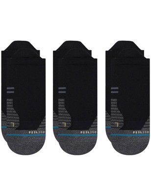 Stance Run Light 3er Pack No Show Socken in Schwarz