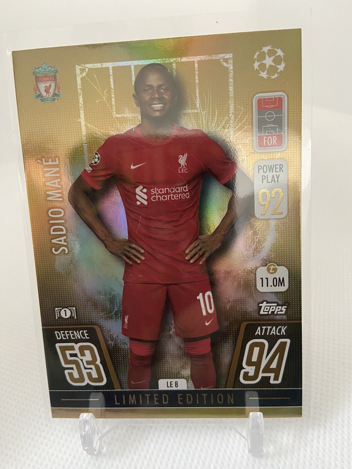 2021-22 Topps Sadio Mane Match Attax UCL Europa Gold Limited Edition LE 8🔥