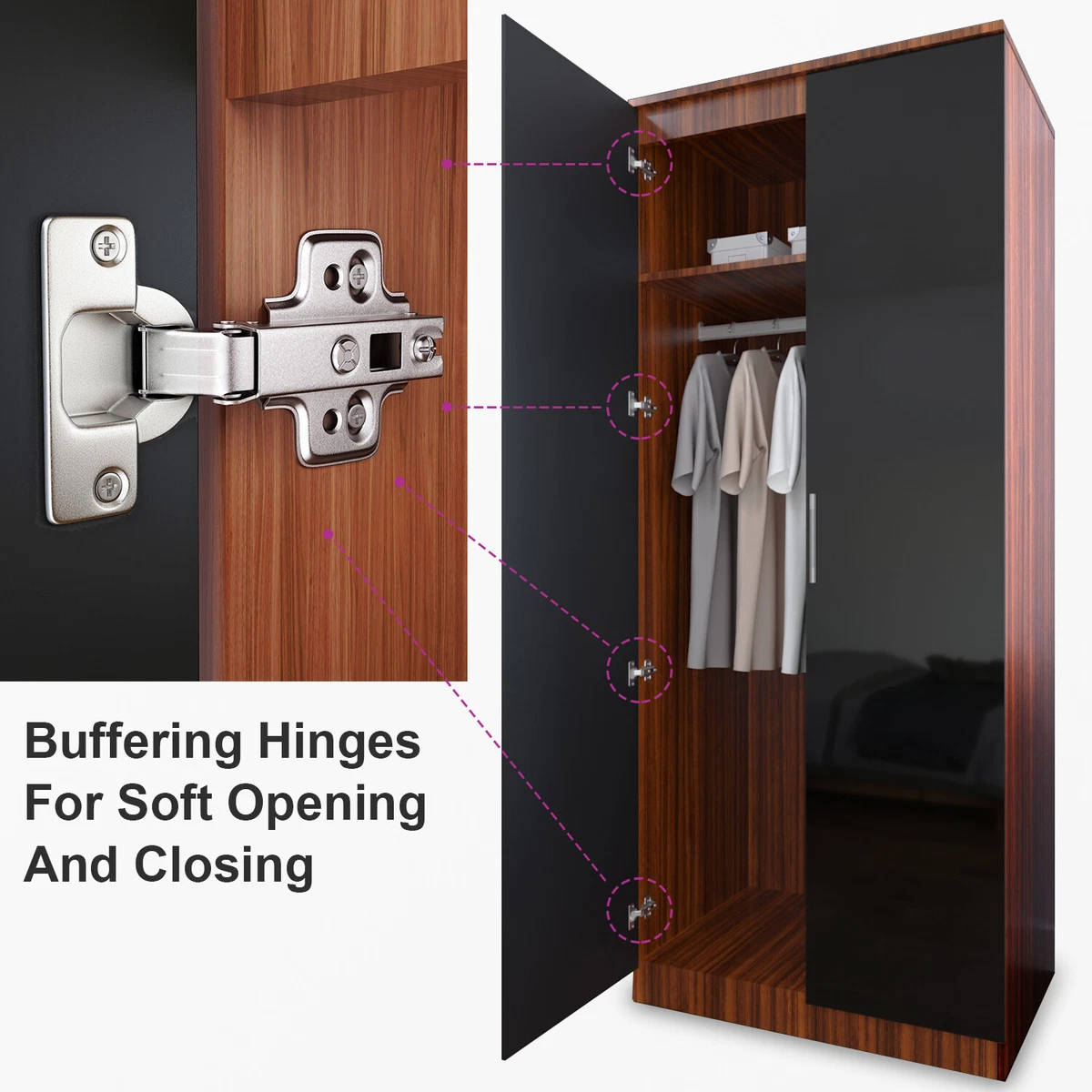 Black walnut wardrobe deals
