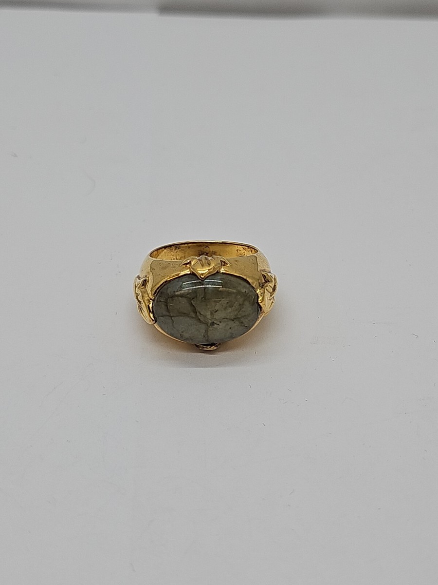 Vintage Silver Dome Labradorite Ring 925 Vintage Silver Dome Labradorite Ring 925