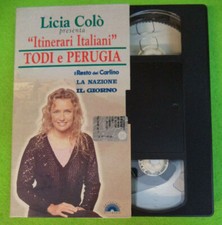 VHS film ITINERARI ITALIANI TODI E PERUGIA Licia Colo'RESTO CARLINO (F44) no dvd