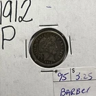 1912-P Barber Dime, Silver