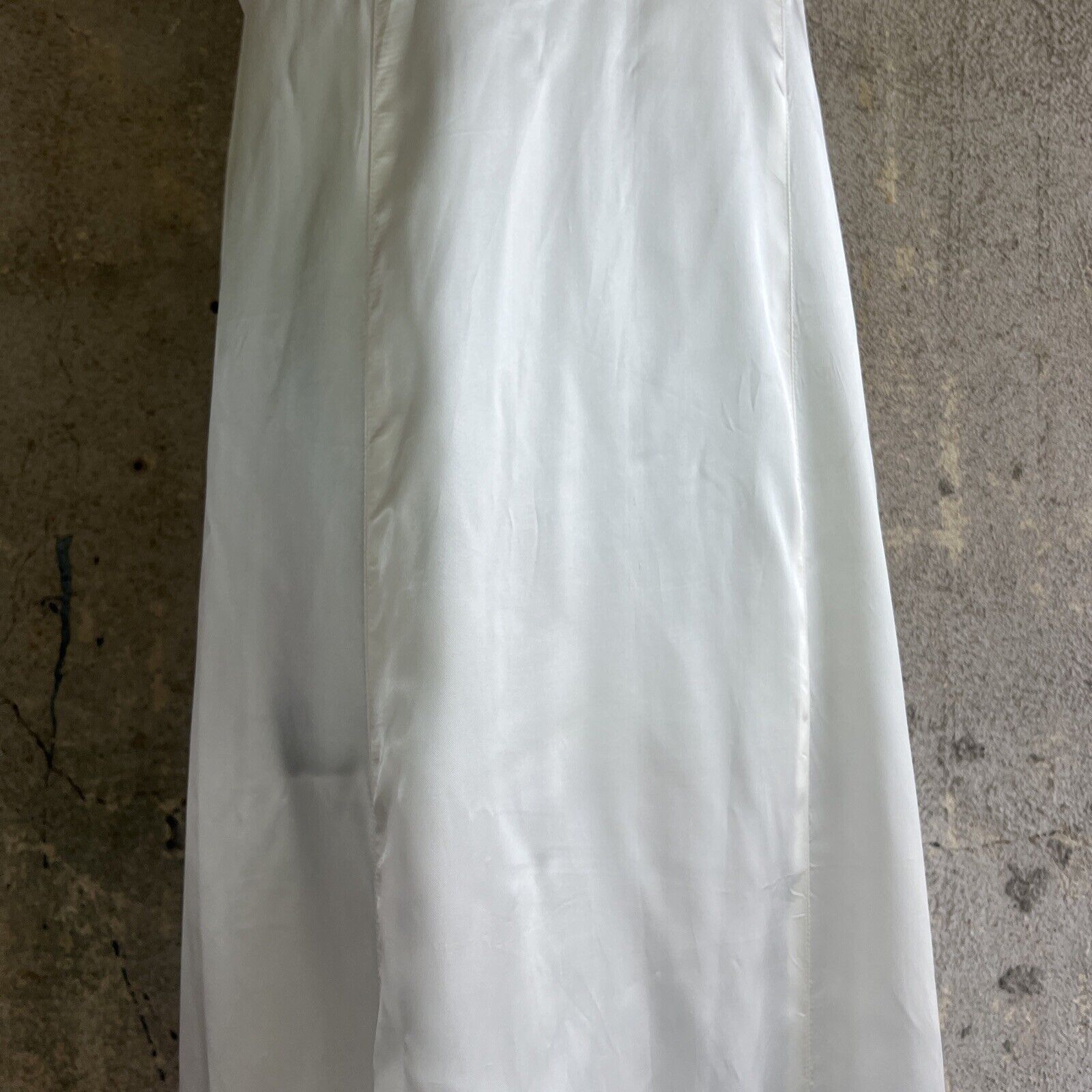 Vintage 1930s Pearly White Rayon Satin Slip Dress… - image 3