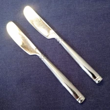 set of 2 stainless steel butter spreaders cheese knives Indonesia STEPHANIE