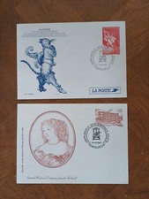2 cartes postales Gravure Épreuve France 3058 + 3415 Europa 1997 Grignan 2001 TB