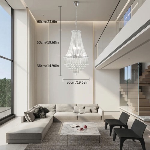Modern Luxury Crystal Chandelier Ceiling Lamp Pendant Light Hanging Lamp Fixture - Picture 4 of 19