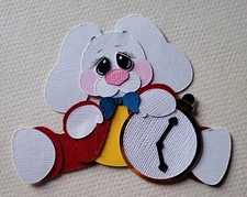 Alice in Wonderland, Rabbit. Scrapbook, Card making Paper Piecing