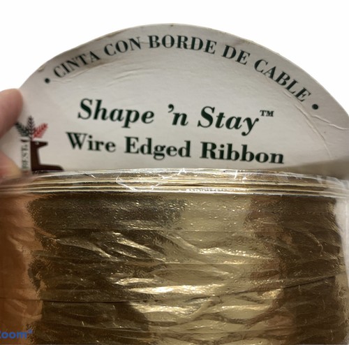 2 3/4" Gold Metallic Ribbon Wired Holidays Christmas Gift Wrap Wreaths 50 yds - Picture 4 of 8