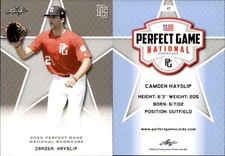 CAMDEN HAYSLIP 2020 LEAF PERFECT GAME NATIONAL SHOWCASE ROOKIE CARD #17