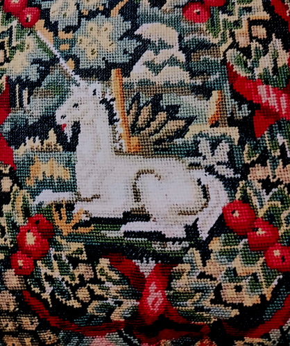 Needlepoint or Cross Stitch Pattern UNICORN Garden PILLOW COVER Erica Wilson - Picture 2 of 9