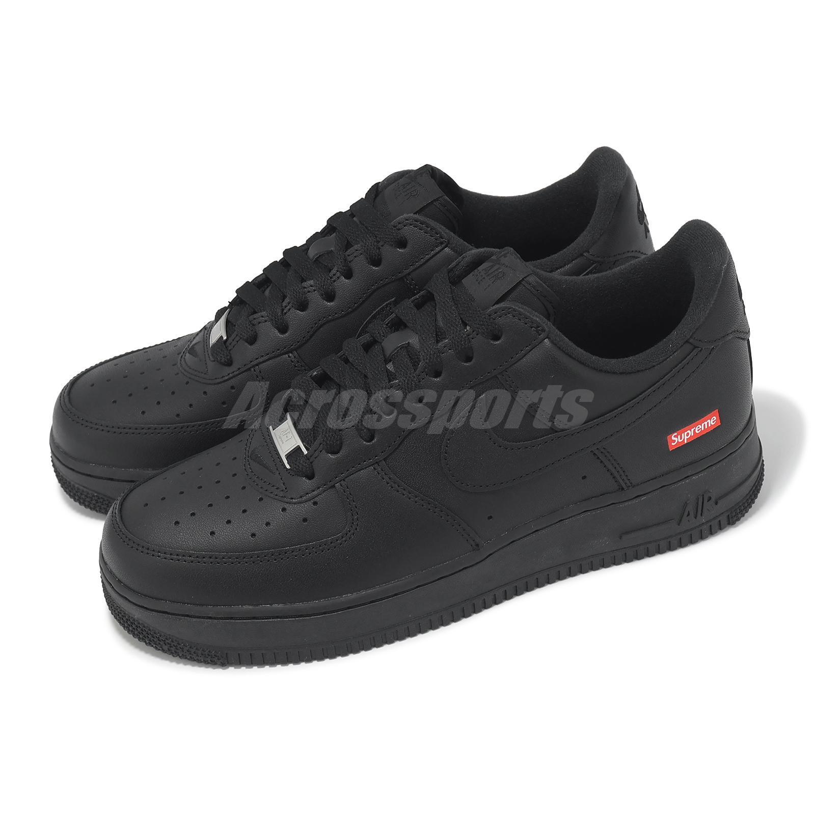 Мужская повседневная обувь Nike x Supreme Air Force 1 с логотипом Low SP Box, черная, CU9225-001