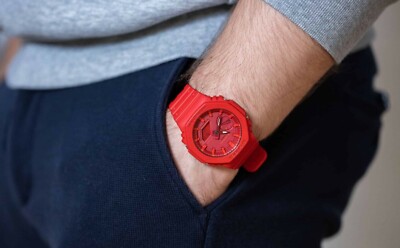 CASIO GA-2100-4AER?GA-2100-4A?Original?G-SHOCK Classic?Rojo?CARBON CORE  GUARD | eBay