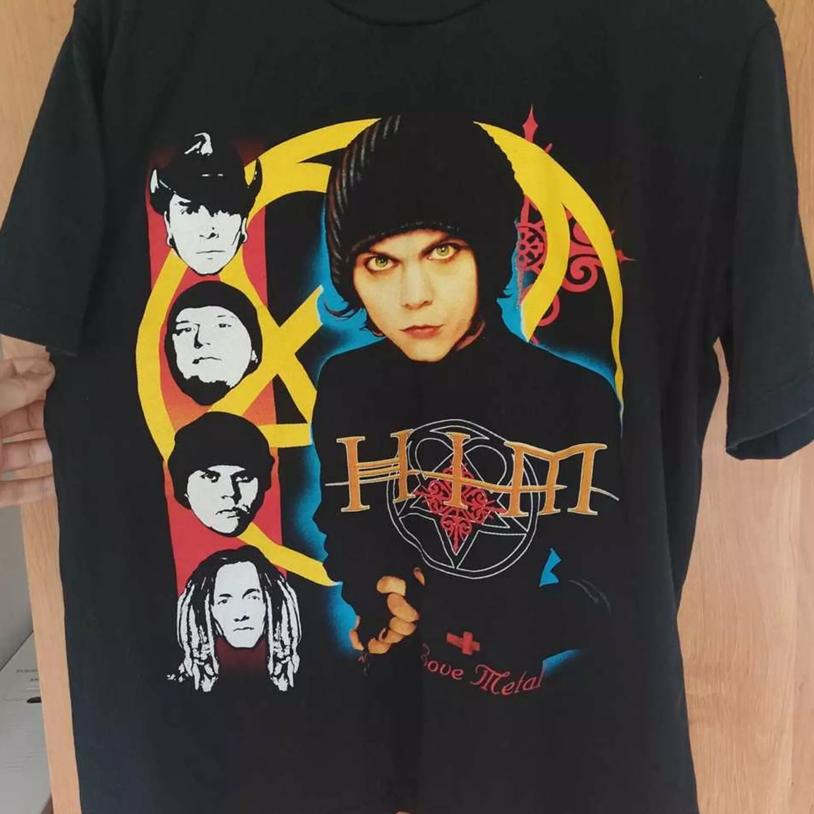 HIM band T-shirt black Unisex Cotton S-5XL HIM Shirt