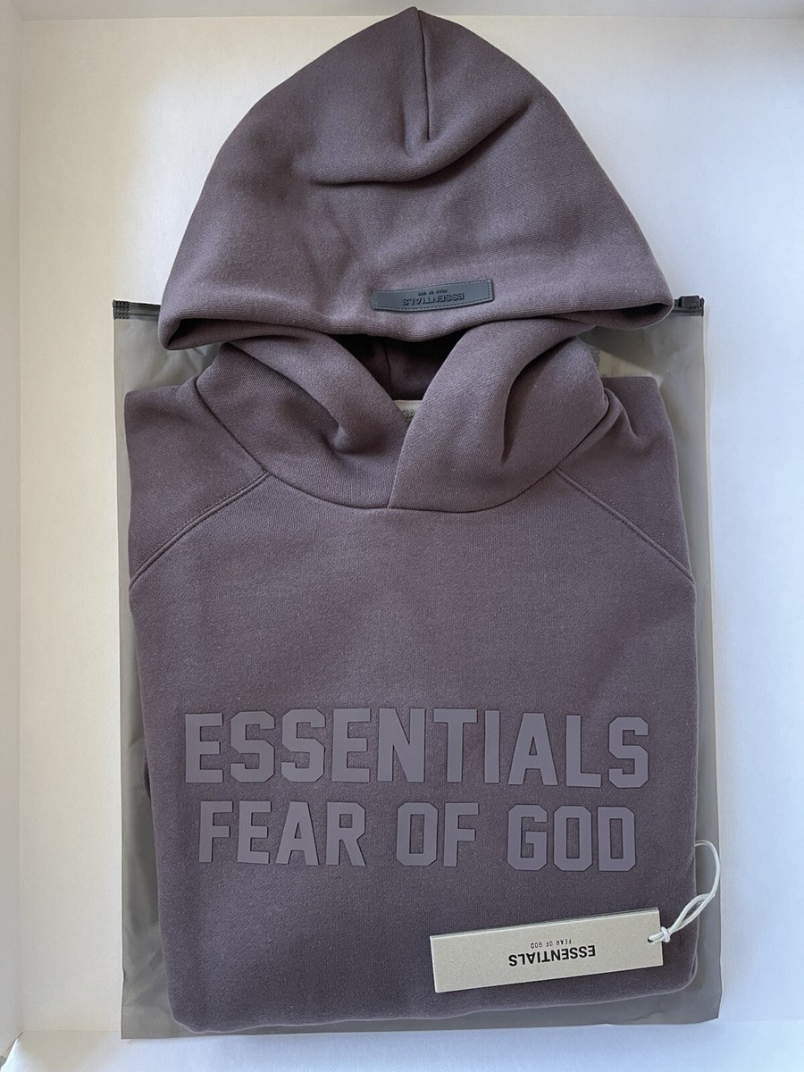 Fear of God Essentials Pullover Plum Hoodie SS23 Size Large (L  