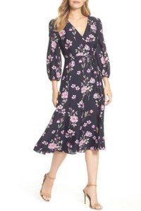 eliza j floral wrap dress