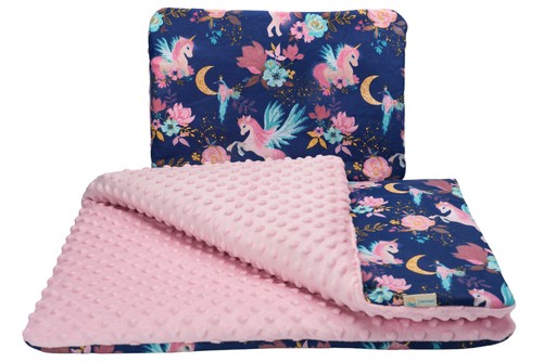 2 PIECE BABY BLANKET PLUS FLAT PILLOW BEDDING SET COT BED MOSES BASKET CRIB PRAM - Picture 2 of 62