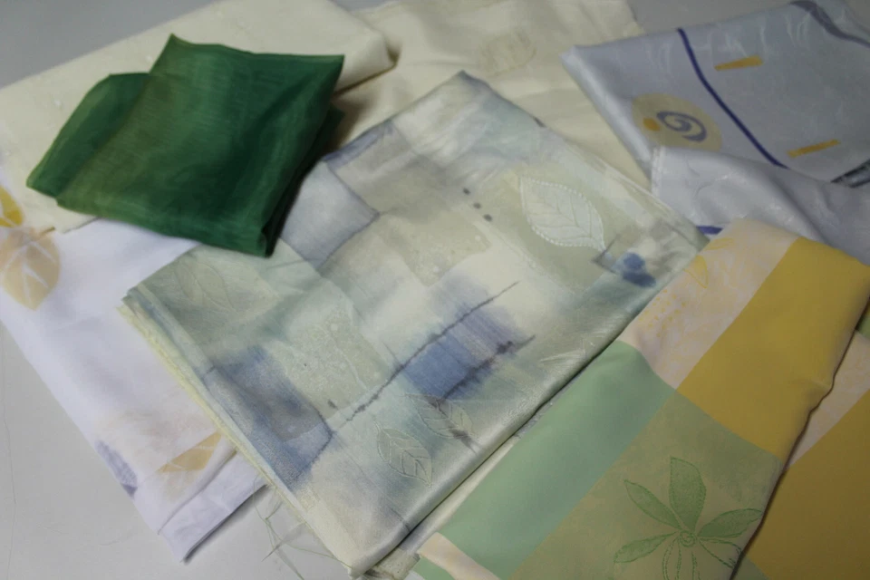 Stoff zum Basteln Stoffpaket beige blau grün Dekostoff nähen basteln dekorieren - Bild 3 von 4