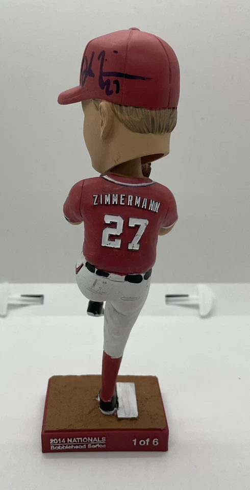2014 Washington Nationals Jordan Zimmermann Bobblehead #3 - AUTOGRAPHED - Изображение 2 из 4