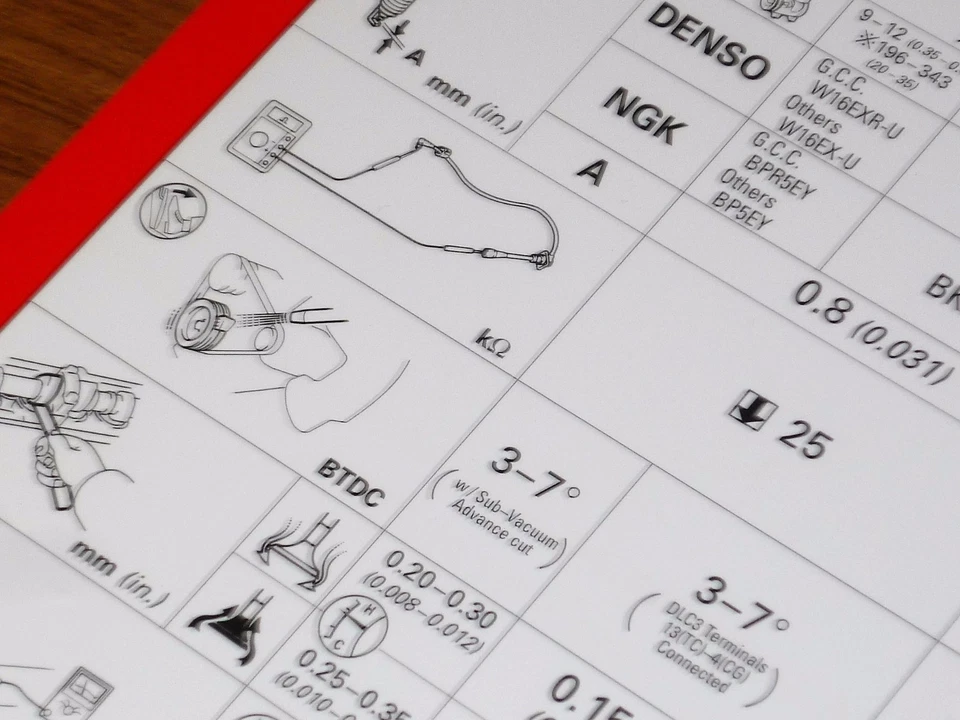 Toyota TERCEL AL25 Benzin BJ 1986 Service Datenblatt WERKSTATT HANDBUCH - Bild 4 von 4