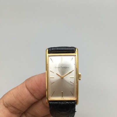 Vintage Girard-Perregaux Watch Manual Wind Mens 20mm Gold Tone