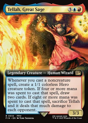 1x Tellah, Great Sage - Foil - Extended Art Light Play MTG Magic - Kid Icarus -