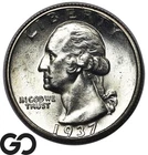 1937-D Washington Quarter Lustrous Gem BU++
