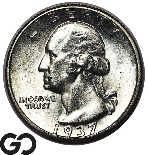 1937-D Washington Quarter Lustrous Gem BU++