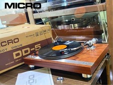 MICRO DD-5 Direct Drive Turntable w/ Shell Cartridge Manual Box Serviced
