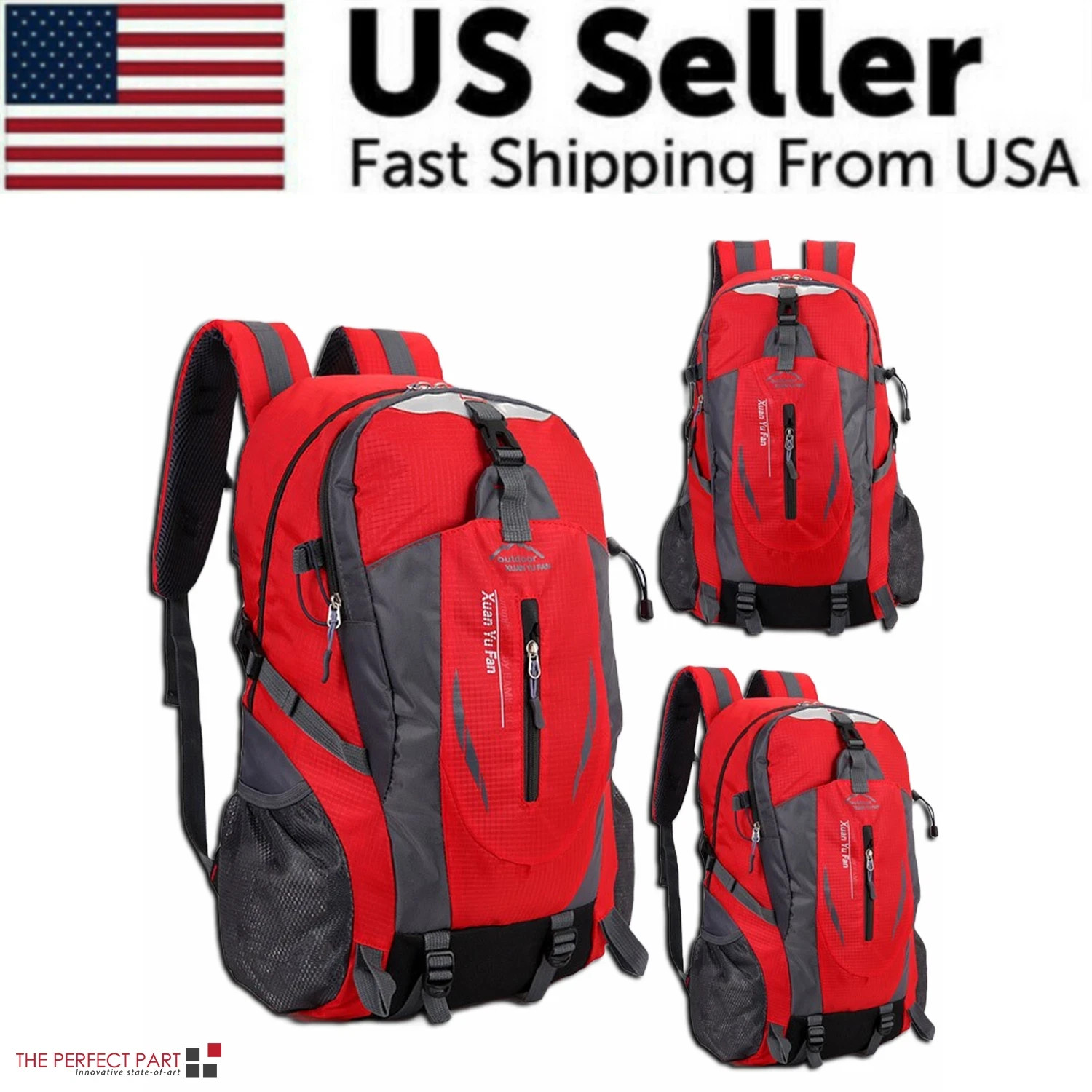Rucksack Camping Laptop Hiking School Book Bag Usa