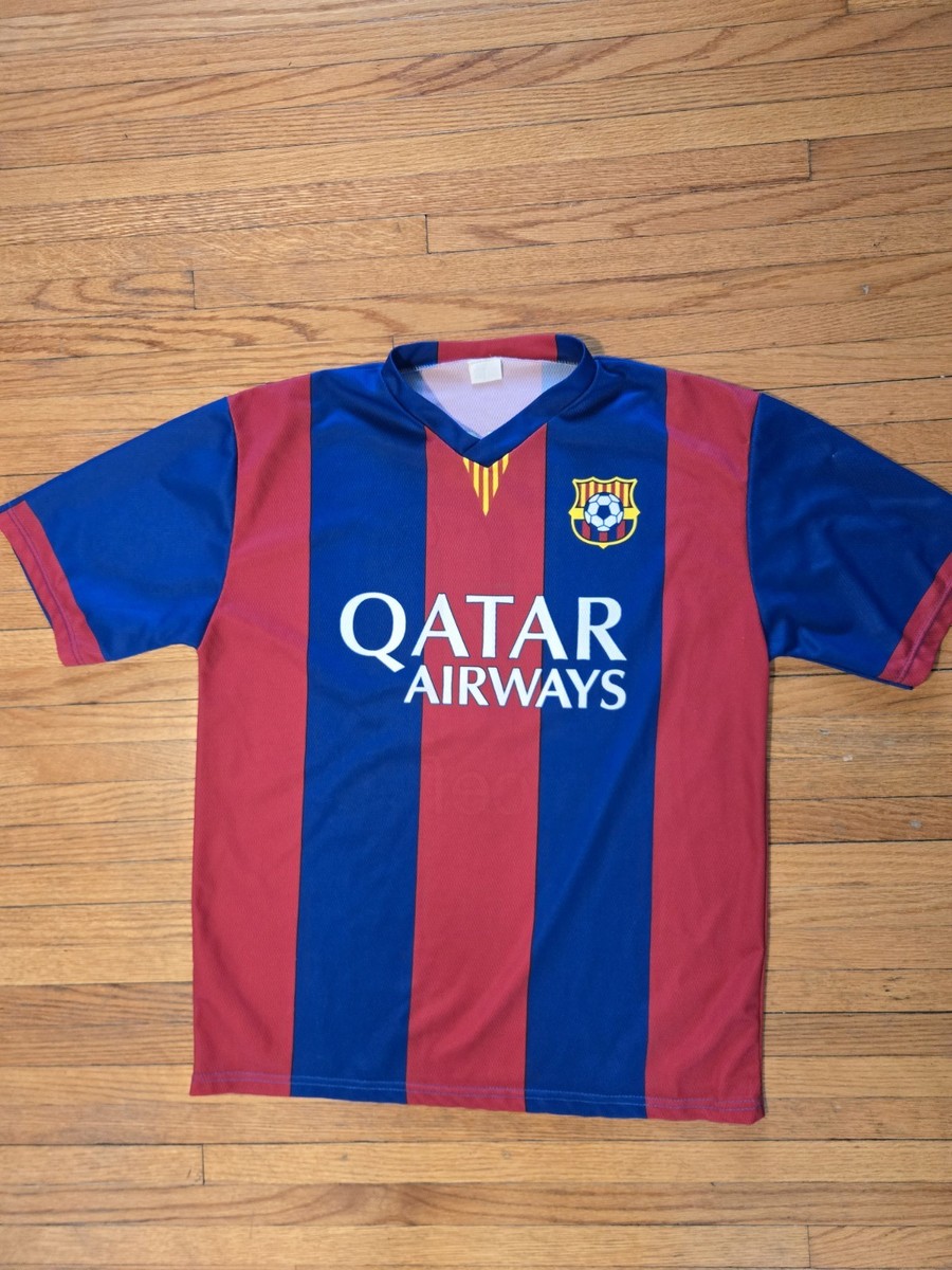 FC Barcelona Messi 10 Soccer Jersey Qatar Airways UNICEF Barca