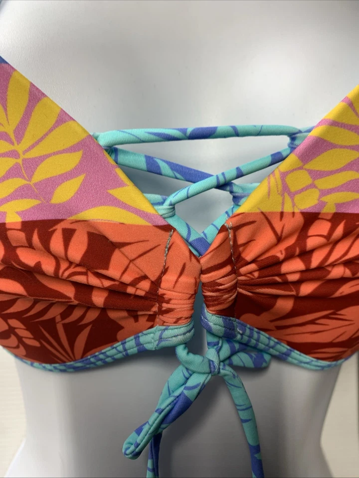 Body Glove Bebé Amor Moldeado Copa Triángulo Push Up Bikini Top Traje de Baño XL Tropical Foto 2 de 4