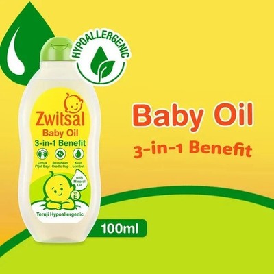 Zwitsal Baby Massage Oil 3-in-1 with Aloe Vera & Vitamin E  100ml