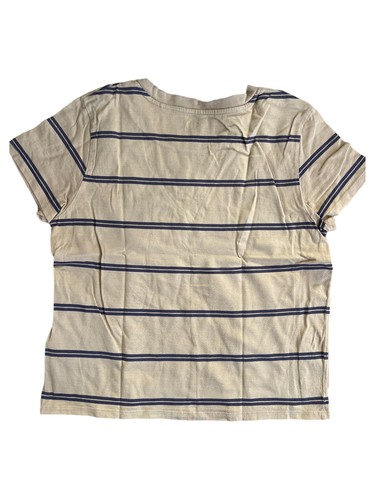 Levi's Damski T-shirt rozm. 38/M Beżowy Paski Bawełna Casual - Zdjęcie 2 z 5