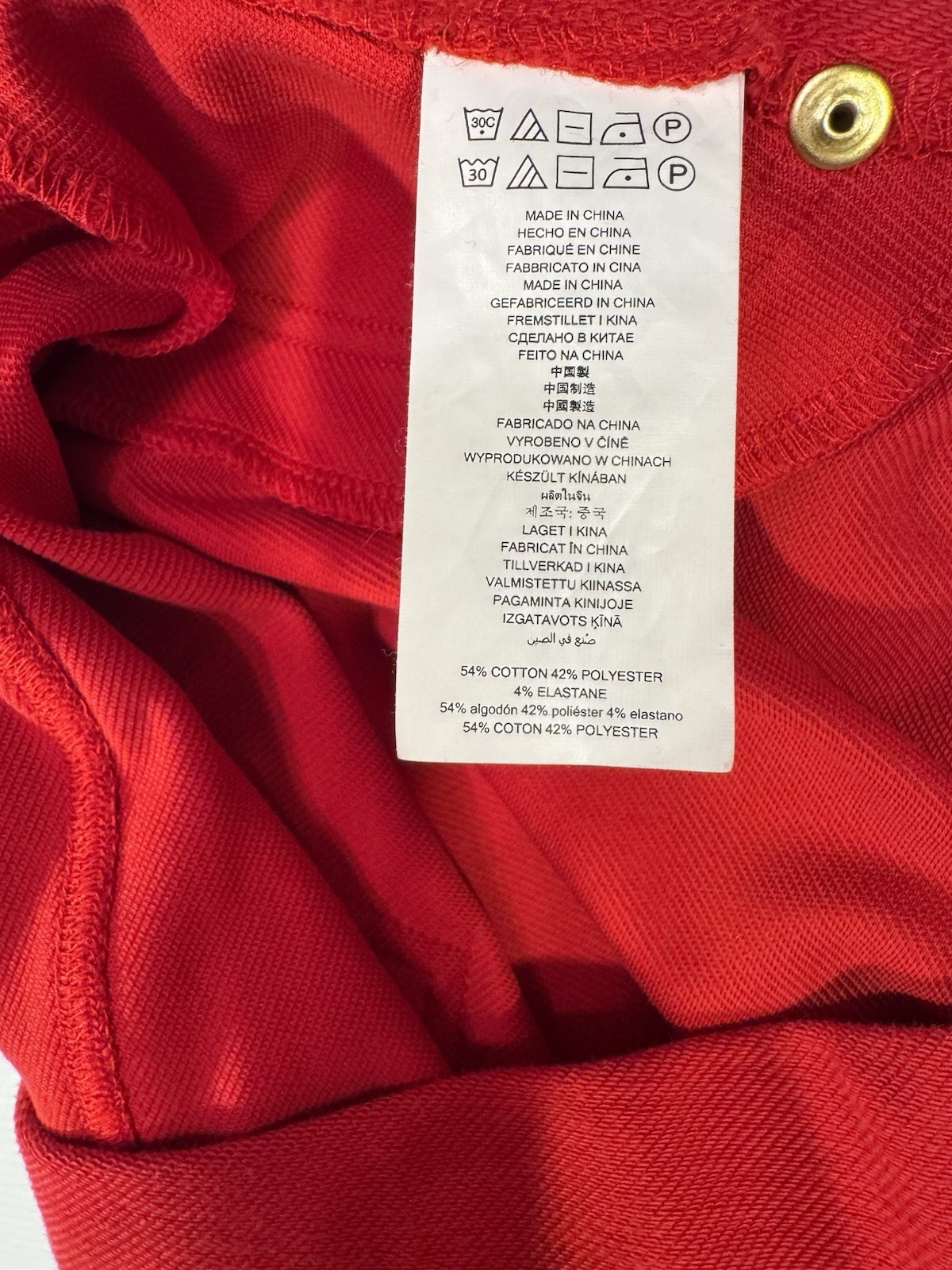 Michael Kors Solid Pull On Jeggings  Stretch Pants Women’s Size 1X Red thumbnail 7