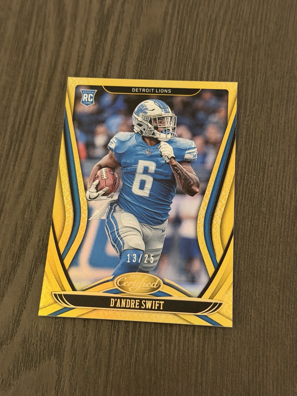 2020 Panini Certified Rookies Mirror Gold SSP /25 #109 D'ANDRE SWIFT Rookie RC