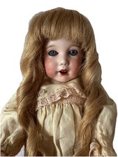 Antique SFBJ 251 13 IN Toddler Body, Size 4, French Bisque Doll Human Hair Wig