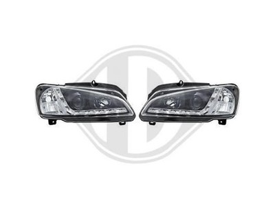 Designsatz Scheinwerfer Dragon Lights klarglas schwarz für Peugeot 106 1996-