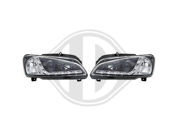 Designsatz Scheinwerfer Dragon Lights Klarglas Schwarz FüR Peugeot 106 1996--image