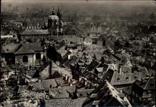 RPPC Aerial Prague Malostranstrechy view vintage postcard f607