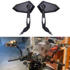 E-Marked Motorcycle Folding Rearview Wing Mirrors For Honda Suzuki Kawasaki 10mm