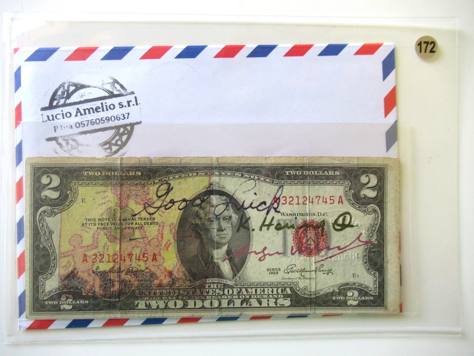 A. WARHOL/K. HARING/J.M. BASQUIAT: 2Dollar 3x ORIGINAL SIGNIERT, AMTL. ST. 1977 - Bild 3 von 4