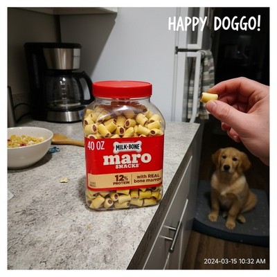 MaroSnacks Small Dog Treats with Real Bone Marrow   Crunchy & Flavorful Train...