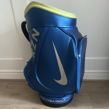 Mini Nike RZN Cart Golf Bag  Faux Leather Zip Blue/Green 