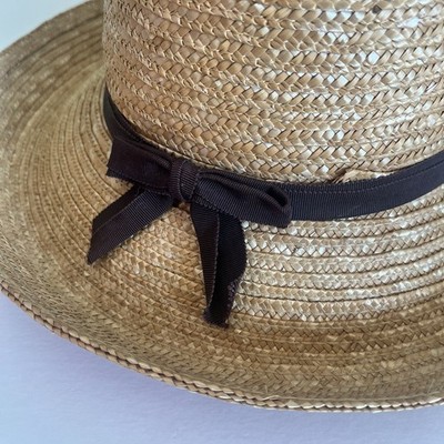 Betmar New York Vintage Upturned Brim Natural Straw Hat  display picture 3